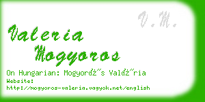 valeria mogyoros business card